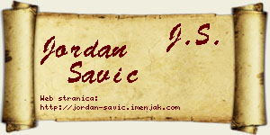 Jordan Savić vizit kartica